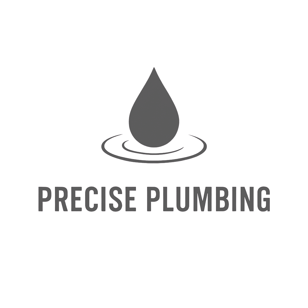 precise plumbing logo upscaled transparent